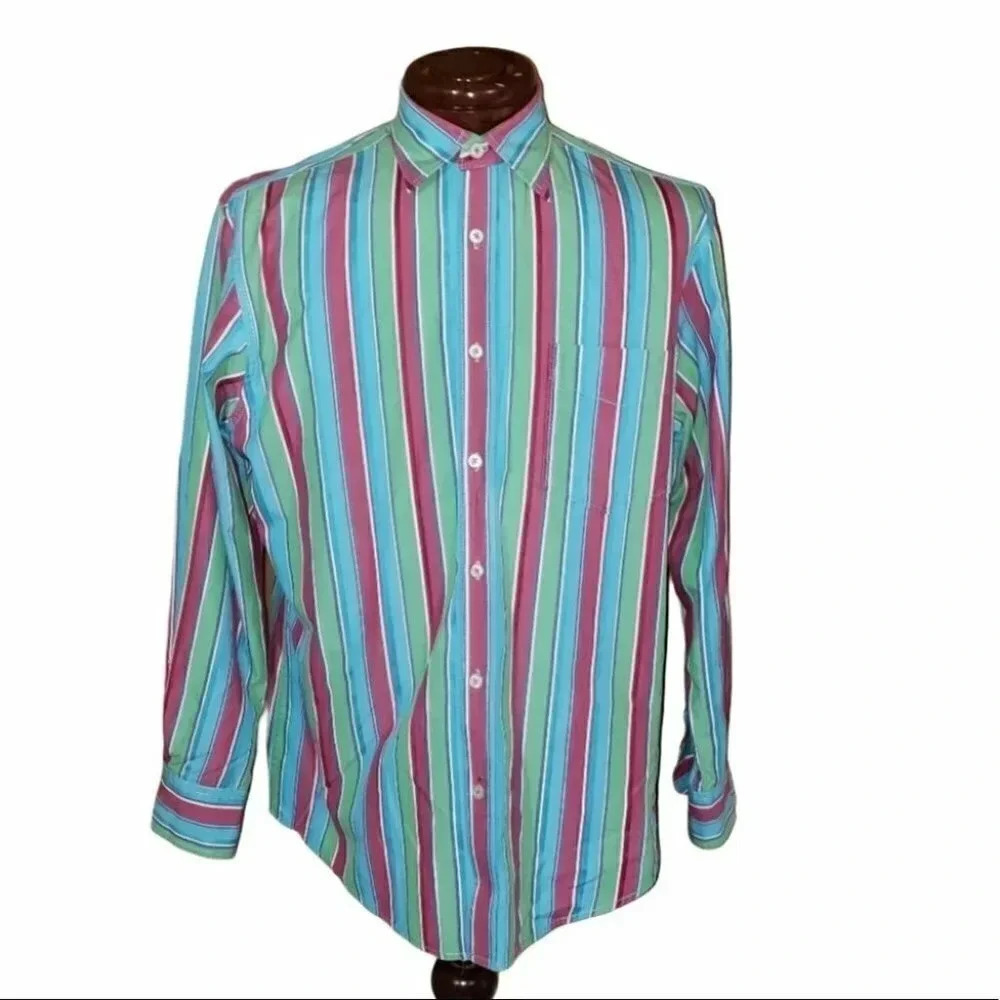 Boden M Multi-colored striped casual button down dress‎ shirt